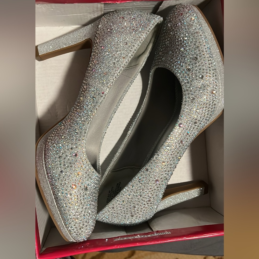 Silver High Heels